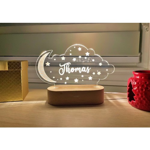 Personalized Night Light, Customized Christmas Gift, Gift for Nursery, Girl, Daughter, Boy, Him, Baby Shower, Dad, Mom, Her, Birthday