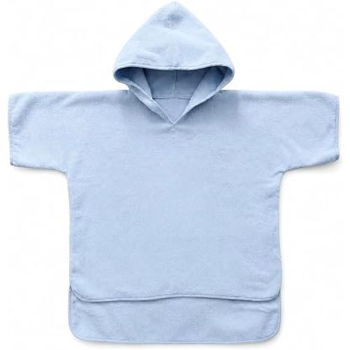 Hooded Poncho Towel for Toddler Boy & Girl - 100% Soft Organic Cotton, Absorbent, Breathable, Lightweight. Ideal for Bath, Pool, Beach 2-3T (Blue, 2-3T)