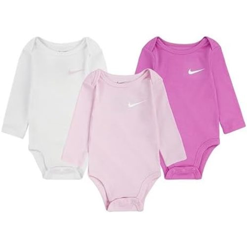 Nike Baby Girls Long Sleeve 3-Pack Bodysuits