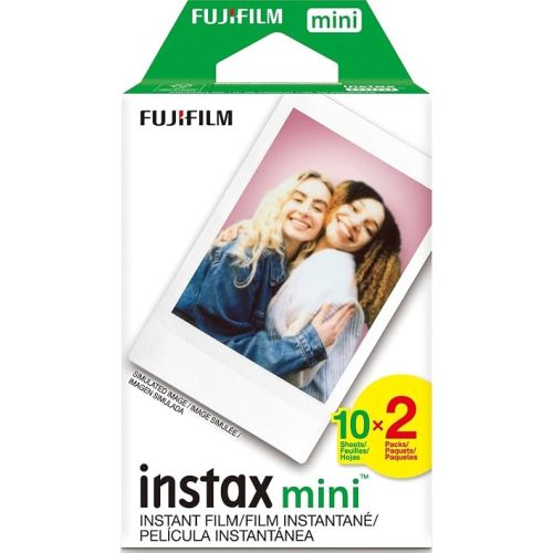 FUJIFILM Instax Mini Instant Film Twin Pack (White), 20 Photos
