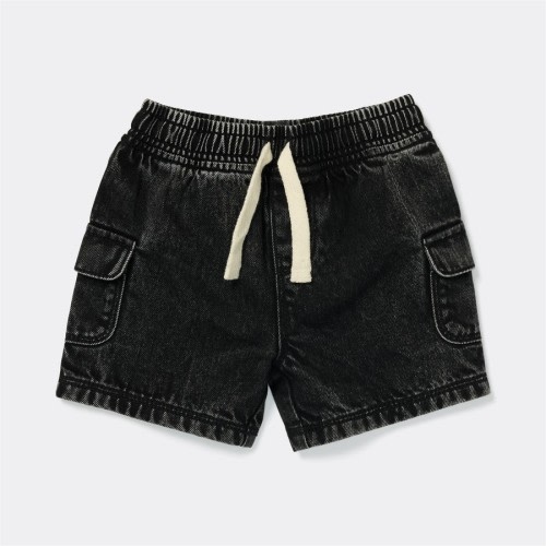 Dymples Baby Cargo Denim Shorts - Black