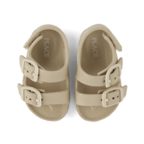 Unisex Baby Buckle Slides - Tan
