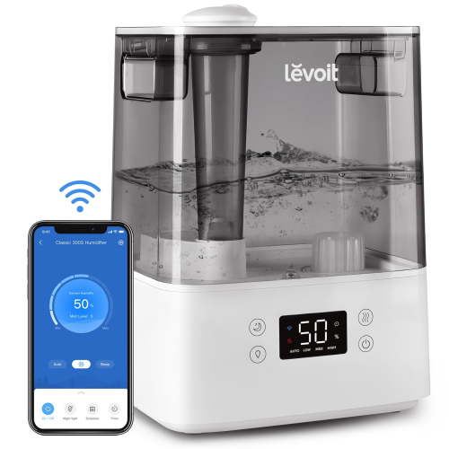 Levoit Cool Mist Humidifier, 6L, Ultrasonic, Smart Top Fill, Nightlight, Large Room
