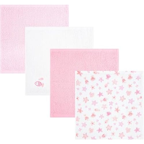 4 Pack Baby Washcloths 100% Cotton Terry Cloth 10" x 10"