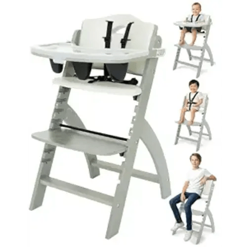 Abiie Beyond Junior Convertible Wooden High Chair with Removable Tray