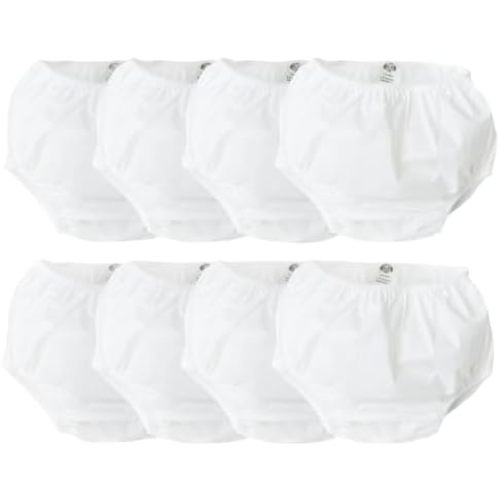Gerber Baby Toddler 8 Pack Waterproof Diaper Cover, White, 6 Months