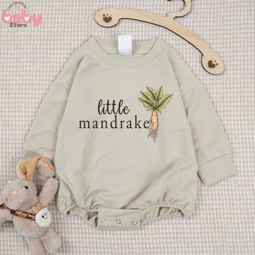 Little Mandrake Baby Long Sleeve Romper, Baby Shower Gift, Mandrake Baby, Wizard Bodysuit, Magic Baby, Cute Baby Bodysuit, Pregnancy Reveal