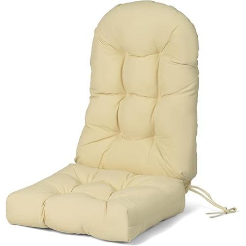 mudilun Adirondack Chair Cushion with Tie Outdoor Adirondack Chair Cushions Thick Tufted High Back Rocking Chair Cushions for Indoor Patio Furniture Chair Pads