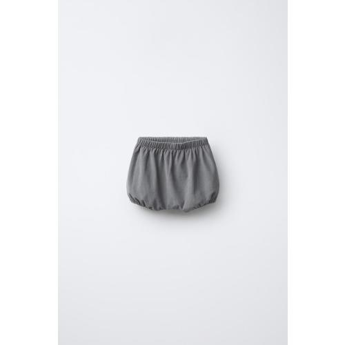 LINED FINE-WALED CORDUROY BLOOMERS - Gray | ZARA United States