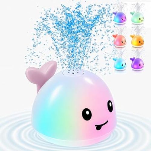 Gigilli Baby Bath Toys, Light up Whale Bath Toys for Babies Kids Ages 1-3