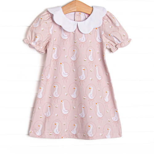 Silly Goose Dress, Pink – Stitchy Fish