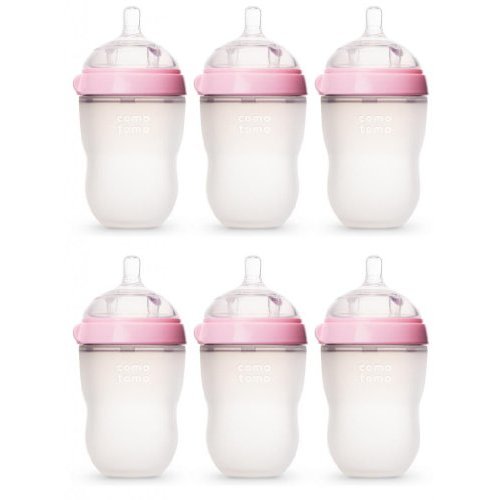 Comotomo Natural Feel 8oz. Bottle 6 Pack - Pink
