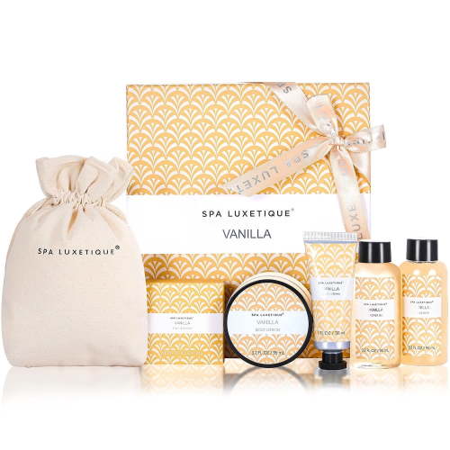Spa Luxetique Gift Sets for Women Relaxing - 5Pcs Vanilla Luxury Bath Set for Her Beauty Birthday Gifts - Walmart.ca