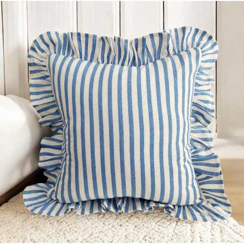 16" x 16" Frill Linen Pillow Cover