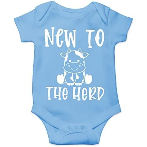 Belle Homie New To The Herd - Funny Baby Essentials Bodysuit - Cute Baby Girl Clothes Newborn Boy Outfit