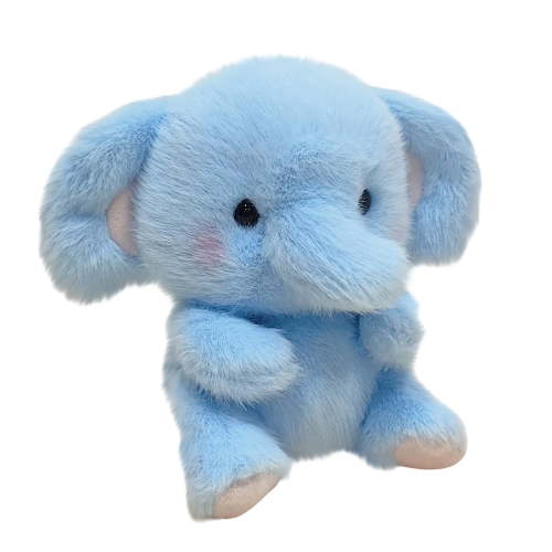 Elephant Stuffed Animal - 5 inch - Baby Safe - Machine Washable - Soft Elephant Animal Toy, Elephant Plush, Elephant Baby Toy, Blue Elephant Stuffed Animal, Newborn, Jungle Safari Nursery