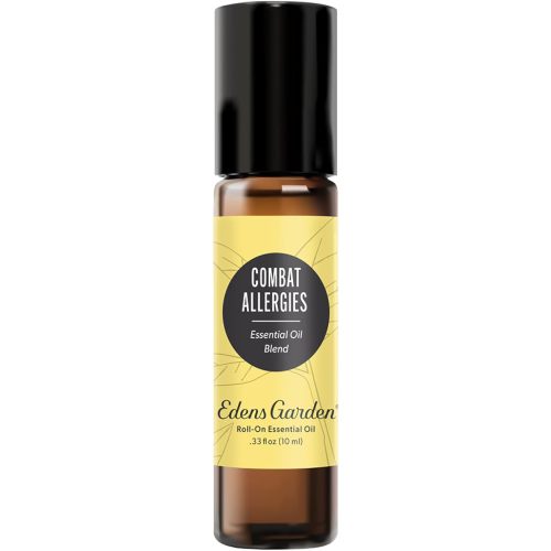 Edens Garden Combat Allergies Essential Oil Roll-On Blend- 100% Pure Premium Grade, Natural, Therapeutic, Aromatherapy, Kid & Skin Safe, The Best for Health, Wellness Pre-Diluted 10 ml (.33 fl oz)