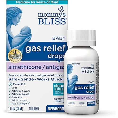 Mommy's Bliss Gas Relief Drops Bottle, Ginger extract flavor, 1 Fl Oz