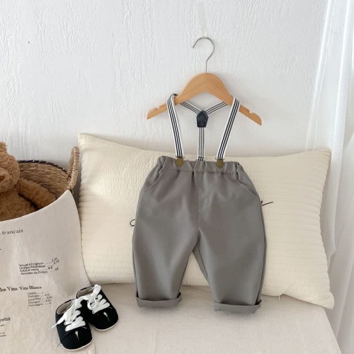 Baby Vintage Overalls Flower Bow Shirt