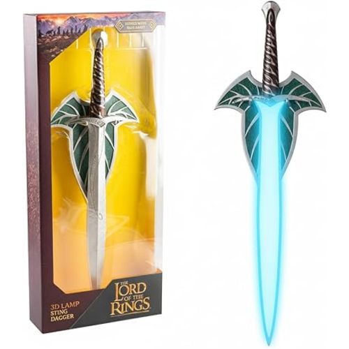 Grupo Erik Lord of The Rings Sword Lamp Collector Edition - Frodo's Sting Sword - LOTR Decor - Lord of The Rings Gifts - Wall Mounted USB and Battery Powered - Official Product