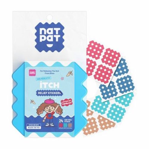 NATPAT 24ct "MagicPatch" Itch Relief Stickers Anti-Itch Treatment for Mosquito Bite Relief Safe and Natural