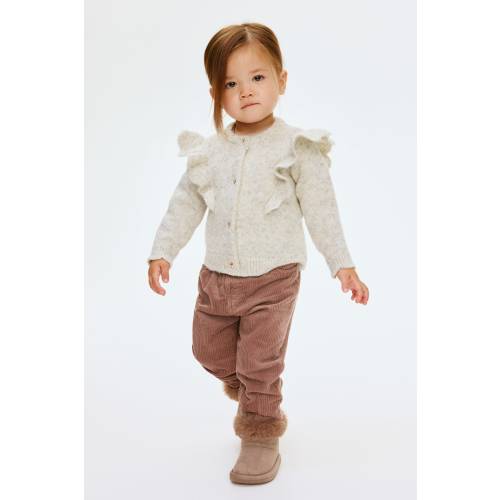 FLOUNCE-TRIMMED CARDIGAN