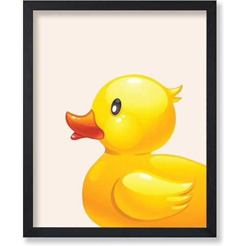 Poster Master Baby Duck Poster - Baby Animal Print - Duck Art - Trendy Art - Modern Art - Gift for Boys, Girls & Parents - Minimal Decor for Playroom, Nursery or Kid's Room - 8x10 UNFRAMED Wall Art