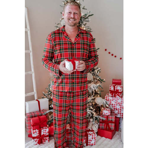 Adult Christmas Two-Piece Pajama Set | Plaid Tidings – Caden Lane