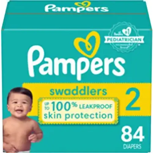 Pampers Swaddlers Newborn Diaper Size 2 84 Count