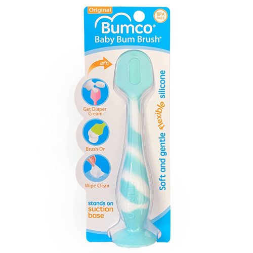 Baby Bum Brush, Original Diaper Rash Cream Applicator, Soft Flexible Silicone, Unique Gift [Aqua Swirl]