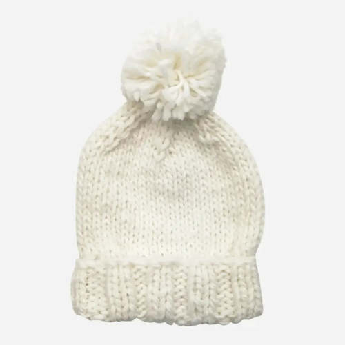Blueberry Hill - Hand Knit Beanie - Cream