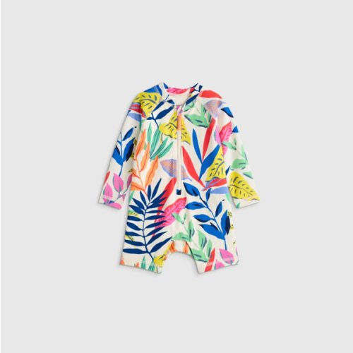 Long Sleeve Zip-Up Rash Guard One-Piece