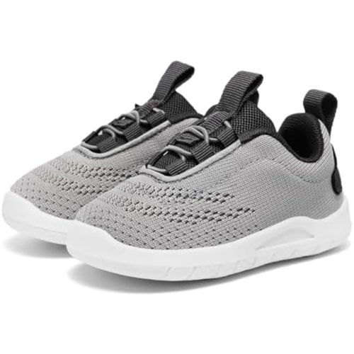 MORENDL Toddler Slip On Sneakers Baby Walking Shoes Non-Slip Breathable Unisex Pink Mesh Lace-Up Athletic Sneakers Infant Running Shoes