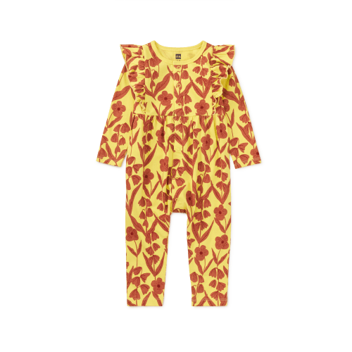 Snap Front Ruffle Baby Romper