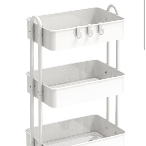 Simple Houseware Heavy Duty 3-Tier Metal Utility Rolling Cart