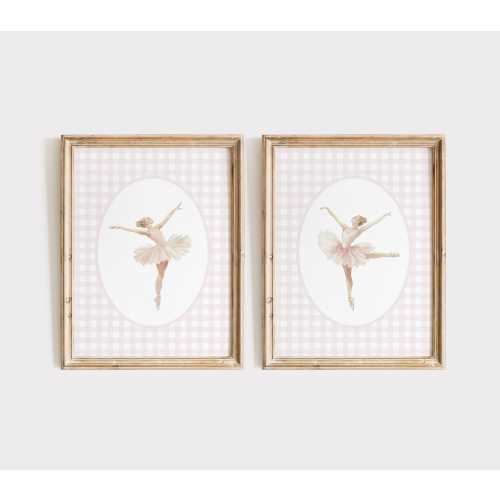 Ballerina Girl Room Print Set, Ballet Nursery Art, Baby Girl Nursery, Ballerina Dancer Girls Room Wall Art, Pink Ballet Theme Nursery Decor