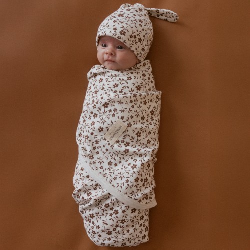 Organic Swaddle Blanket & Hat Set - Wildvine
