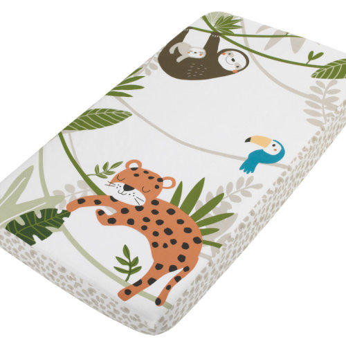 Indigo Safari Fitted Crib Sheet & Reviews | Wayfair