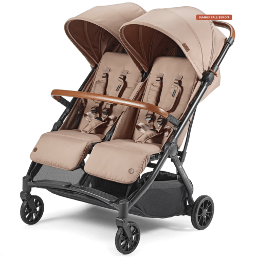 Bēbee Twin: Best Folding Double Stroller | Bombi Gear - MOCHA