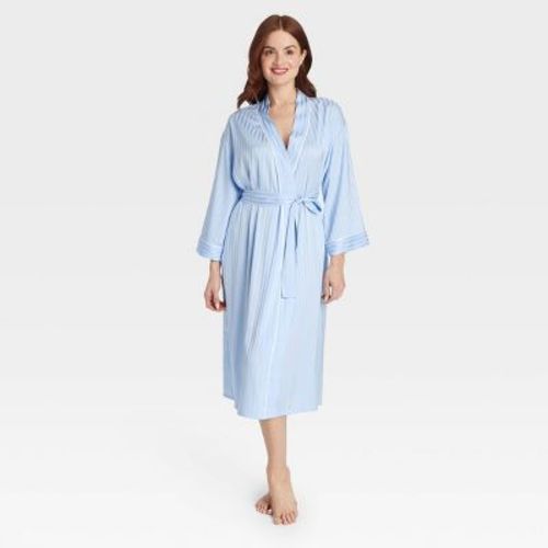 Women's Luxury Collection Shadow Striped Long Satin Robe - Auden™