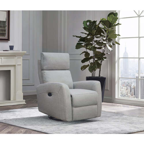 Westwood Jordan Glider - Triple Power - Lumbar - Headrest- Recline with USB in Fog