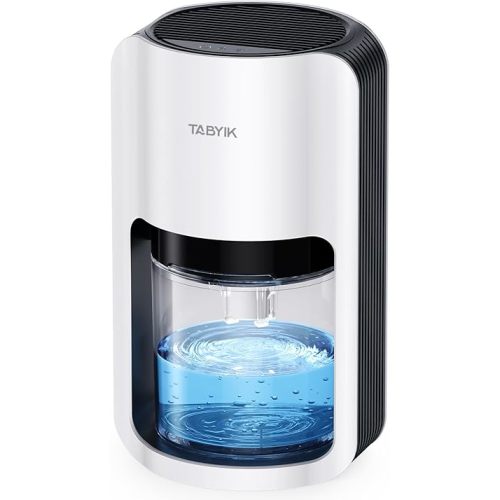 TABYIK Dehumidifiers for Home, 42oz Dehumidifier for Bathroom, Dehumidifiers for Room with Auto Shut Off, Auto Defrost Quiet Dehumidifiers for Bedroom Wardrobe Closet Trailer RV