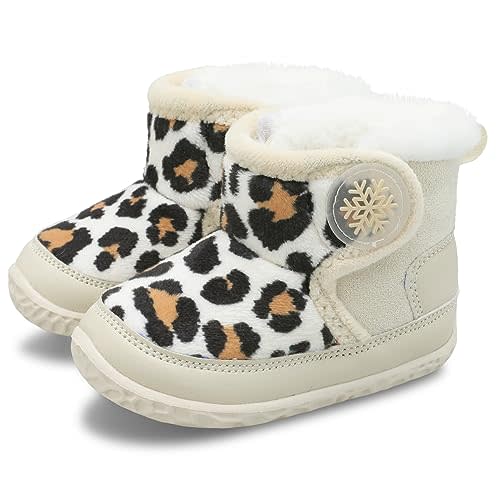 L-RUN Baby Boots Infant Toddler Boys Girls Ankle Booties Little Kids Winter Shoes for Indoor Outdoor Walking Warm Shoes