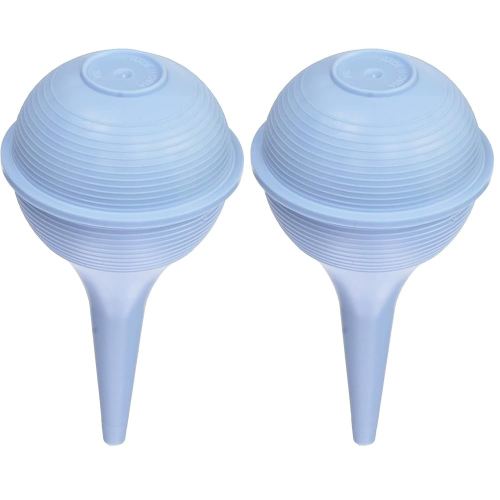 DMI Baby Nasal Aspirator, Ear Syringe, Clears Airway & Nasal Passages, Gentle Suction, Portable & Lightweight, Doubles as Earwax Removal Tool, Blue (Pack of 2)