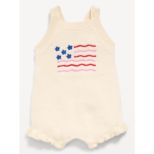 Sleeveless Sweater-Knit One-Piece Romper for Baby