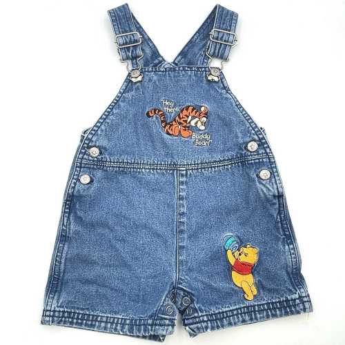 Vintage 1990s Disney Winnie The Pooh Tigger Denim Short Overalls 12M