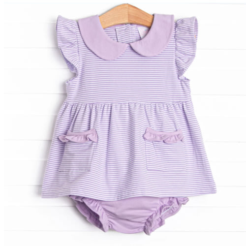 Emmaline Diaper Set, Purple Stripe – Stitchy Fish