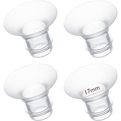 Momcozy Flange Insert 17mm Compatible with 24mm Flange/Shield of Most Pumps, Insert for Momcozy/Medela/Elvie/Spectra, Bellababy/TSRETE/Willow Breast Pump Replacement Accessories, 4Pcs