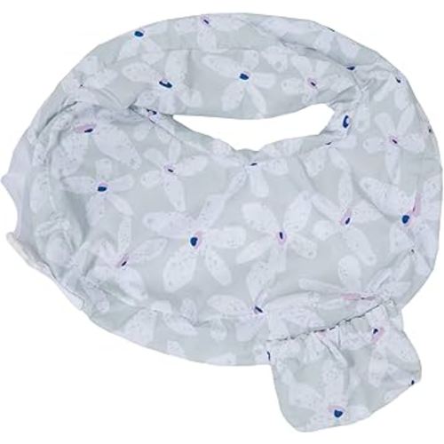 My Brest Friend Original Nursing Pillow Cover - Slipcovers for Baby - Adjustable Fit, Easy Care, Durable - Original Nursing Pillow Not Included, Platinum Posies