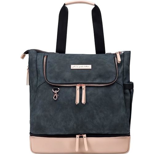 Petunia Pickle Bottom Pivot Backpack, Multiple Carrying Options, Insulated Pockets, Modern Silhouette, Roomy Interior, Indigo/Blush